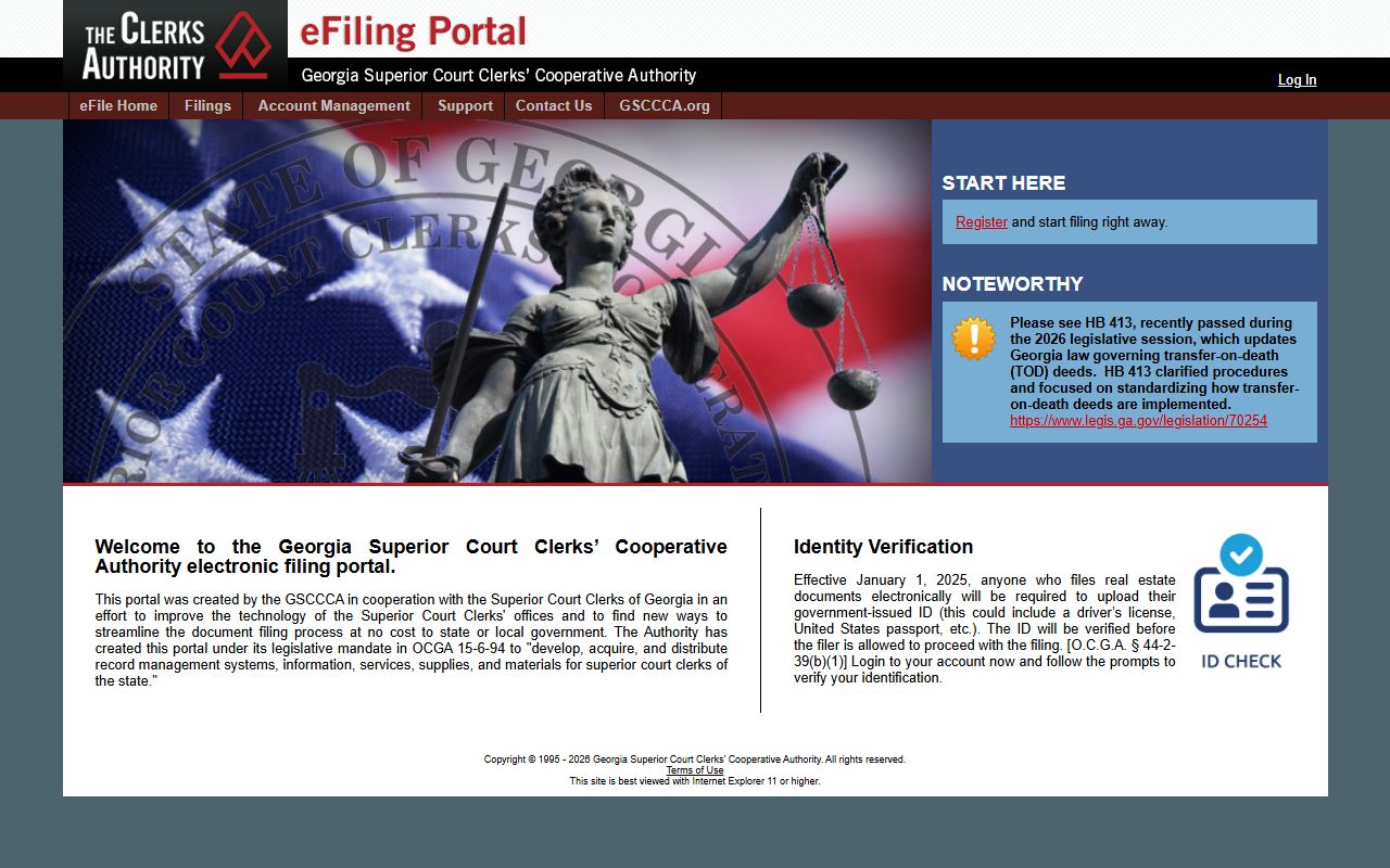Berrien County Clerk of Superior Court GSCCCA eFile