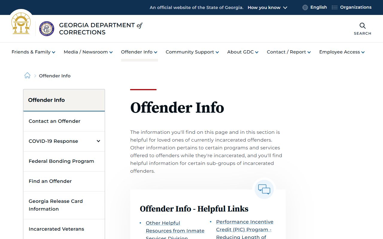 Berrien County court charges Georgia Department of Corrections offender information