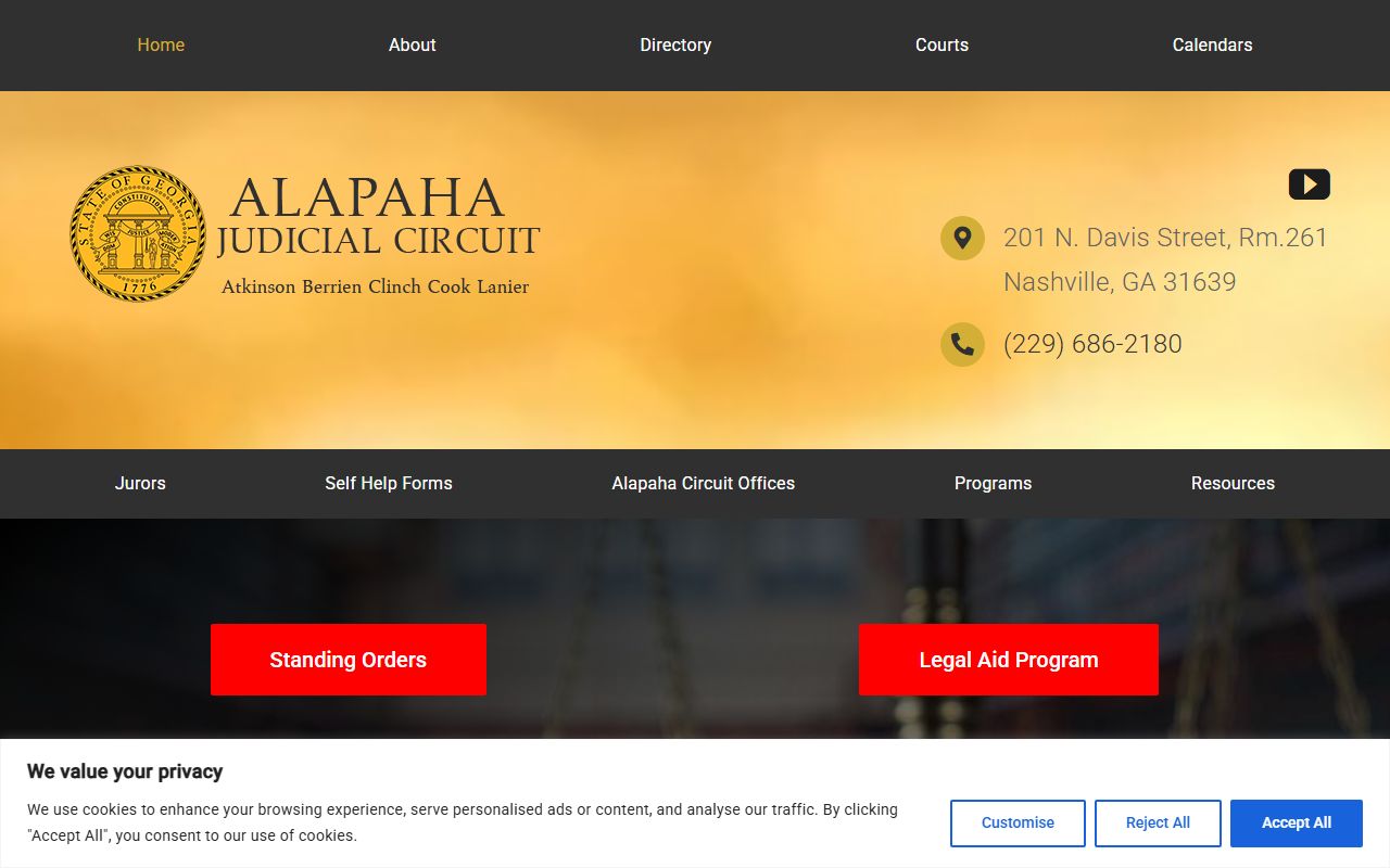 Berrien County court dockets Alapaha Judicial Circuit homepage