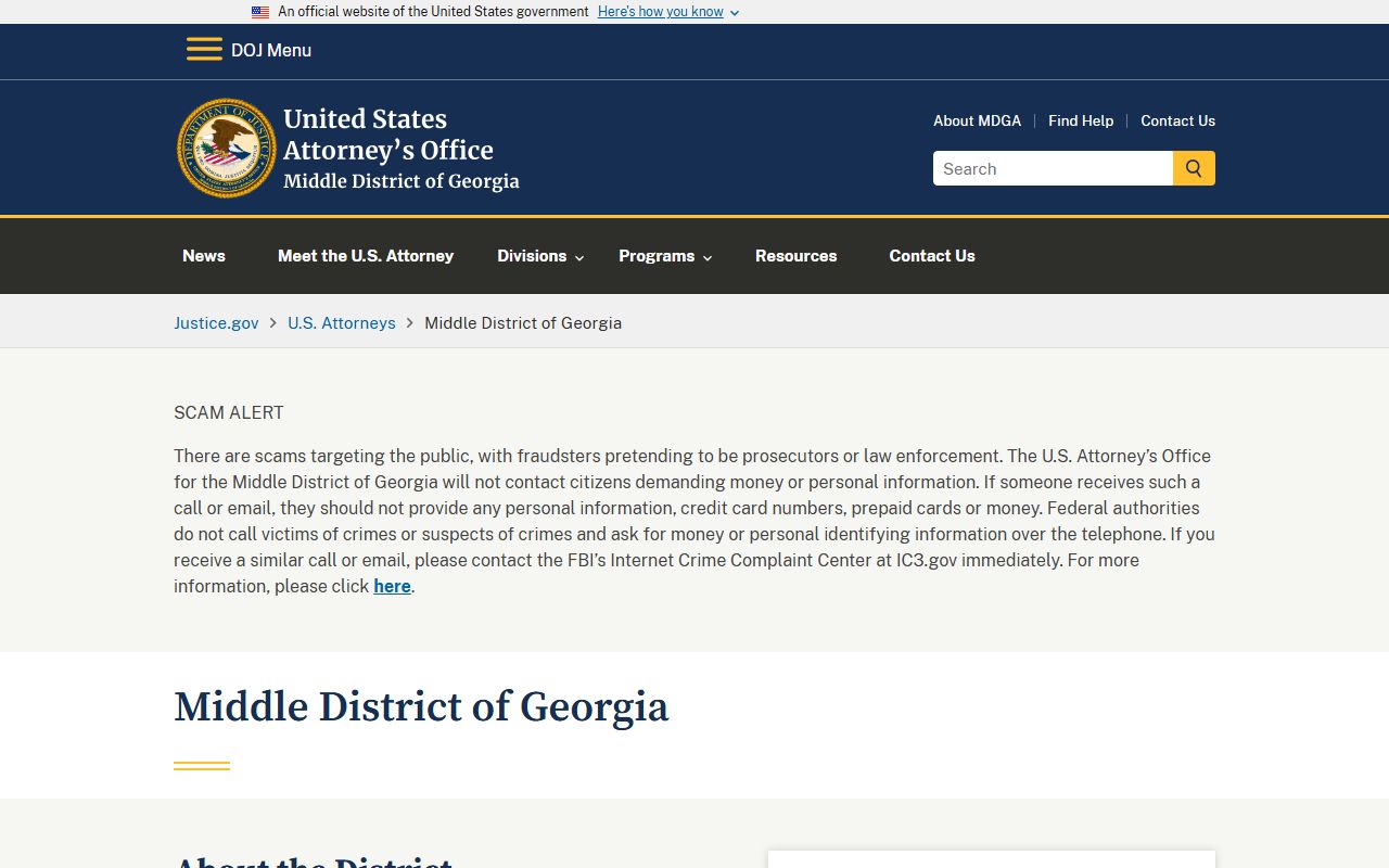 Berrien County criminal court records federal prosecutor page