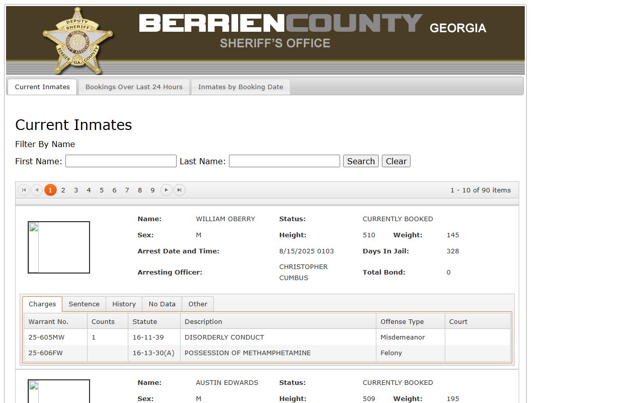 Berrien County inmate records official inmate portal