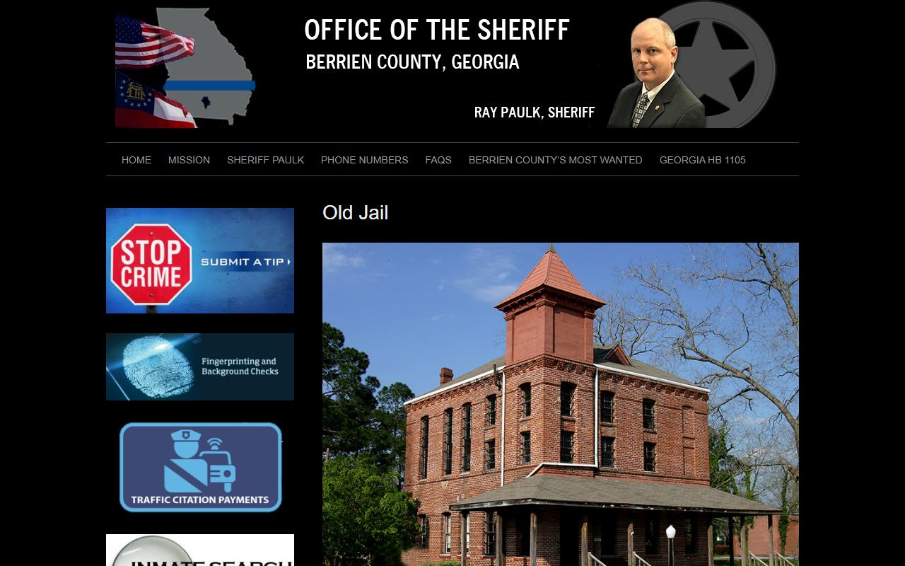 Berrien County inmate records old jail history